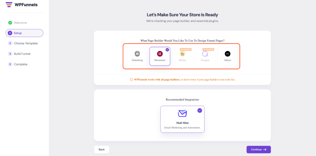 Choose the Page Builder