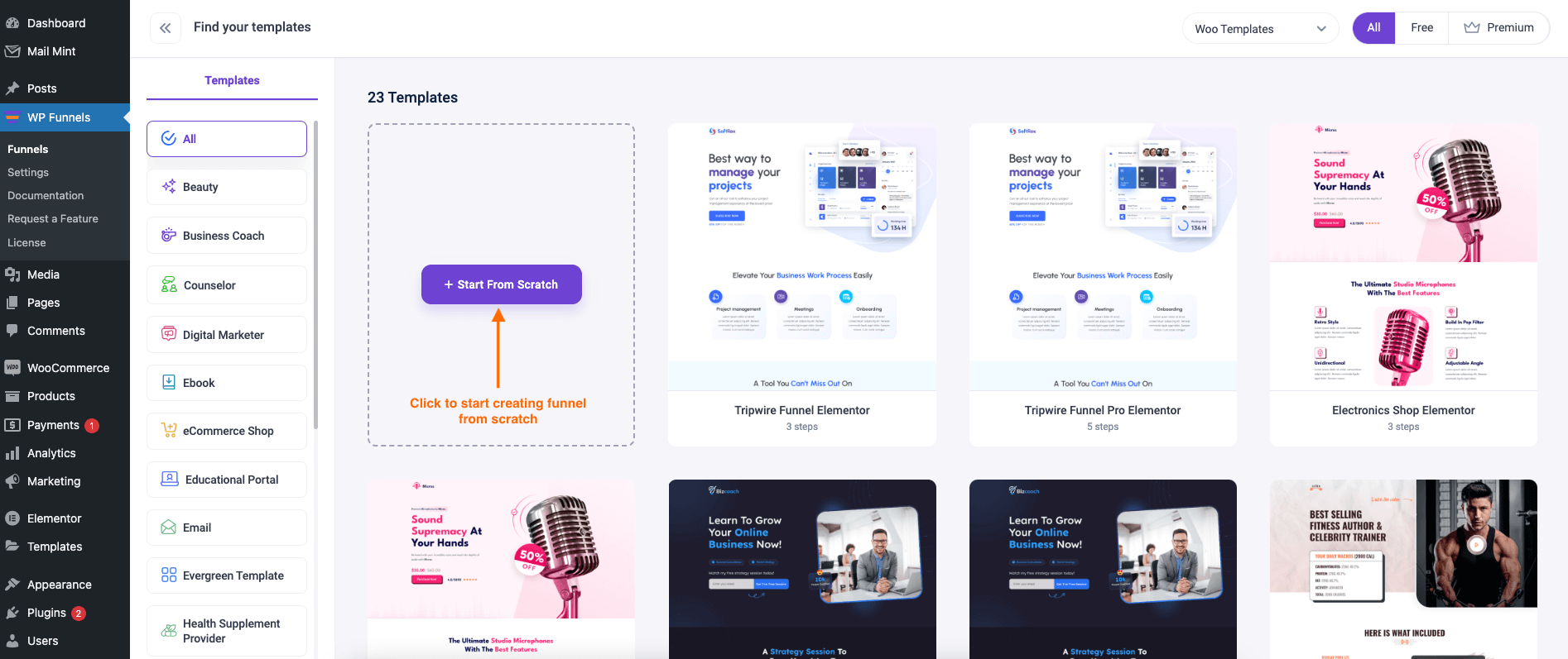 Creating A Funnel - Start From Scratch