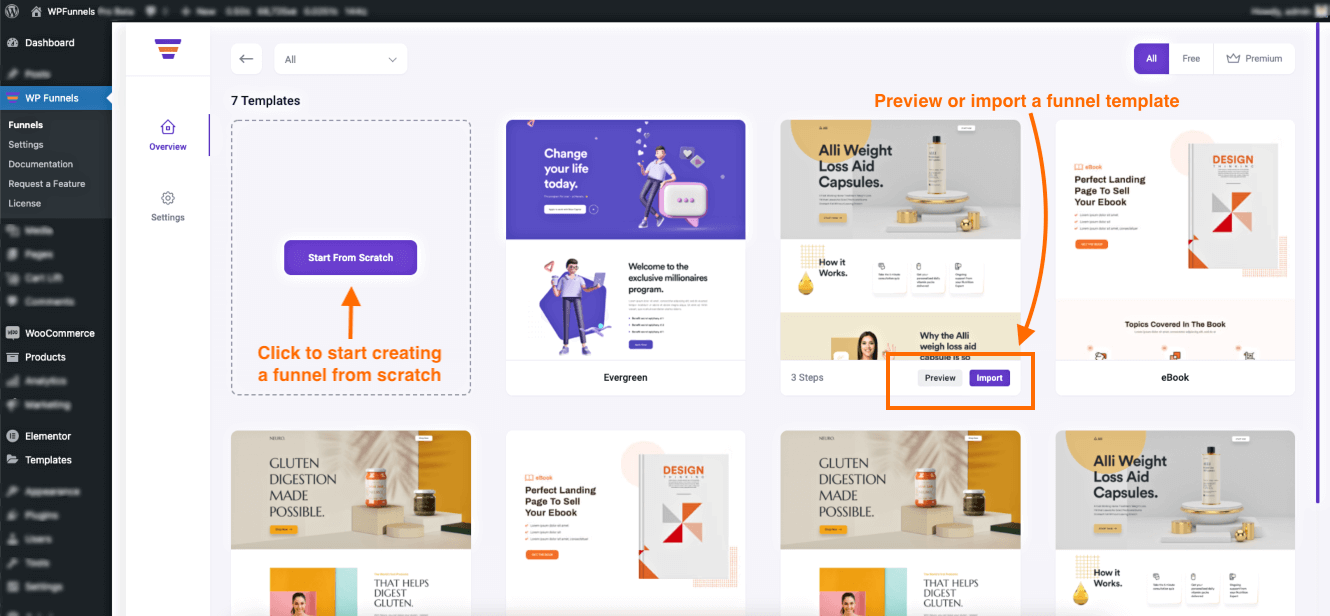 Start Creating A Sales Funnel 3 Creating a funnel - scratch or template