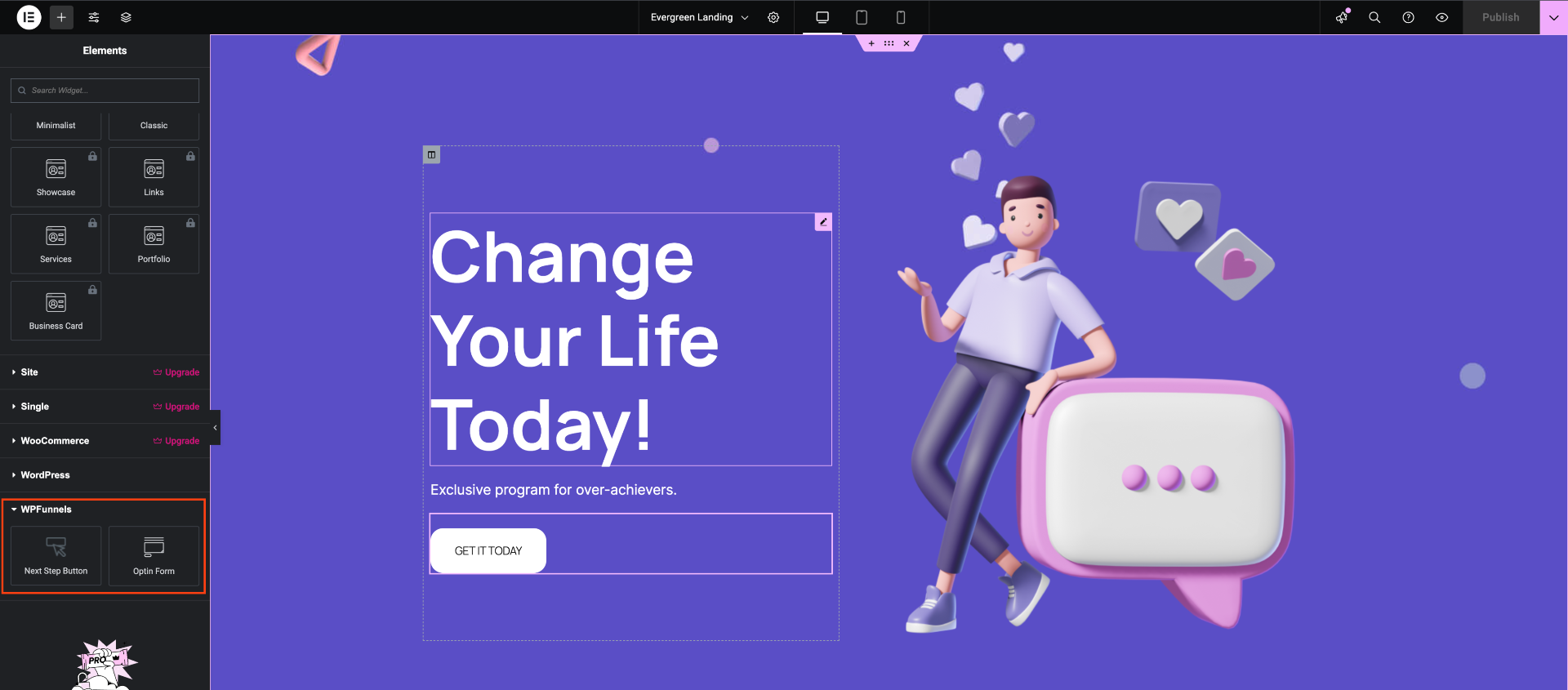 How To Design Your Funnel Landing Page - Elementor 3 Custom step - Elementor widgets
