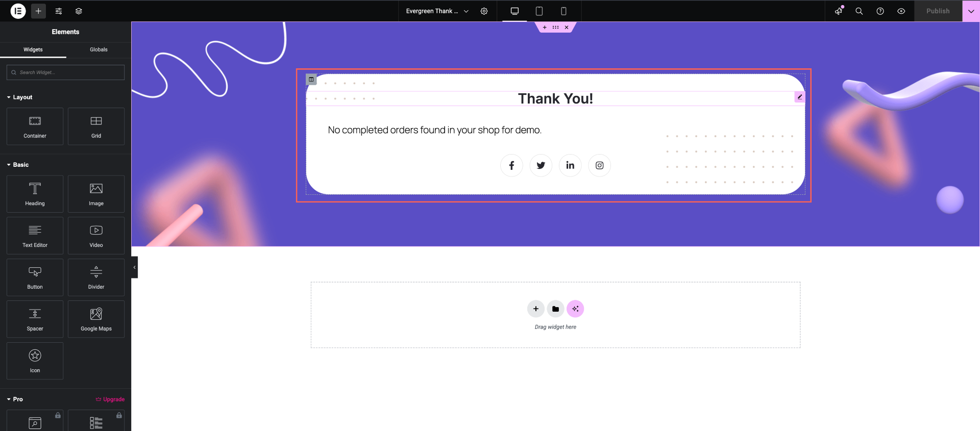 How To Design Your Funnel Thank You Page - Elementor 2 Funnel Thank You Page Step