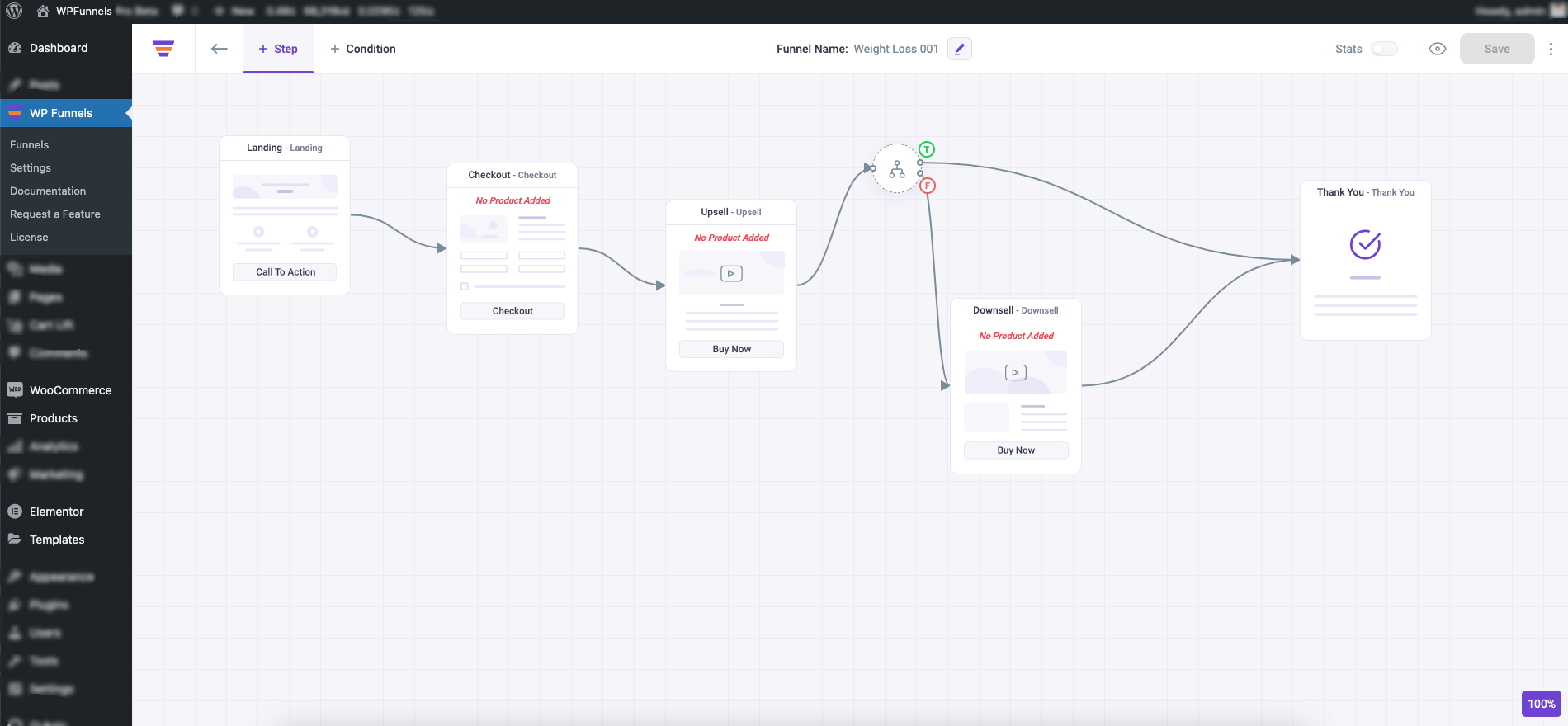 Import a Pro template with funnel steps