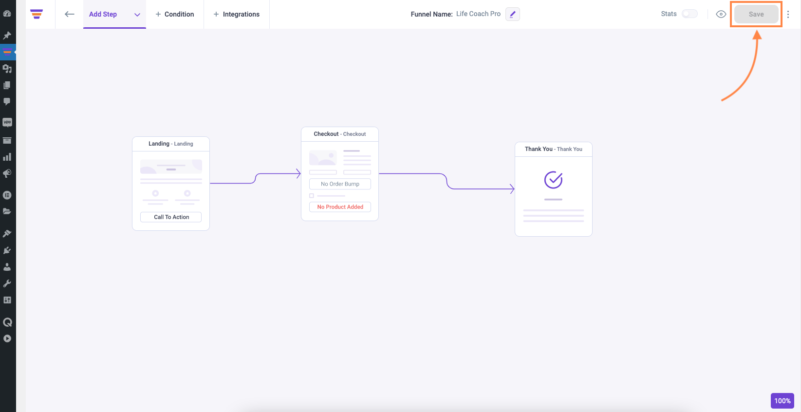 The Visual Drag And Drop Canvas Overview 9 Save funnel
