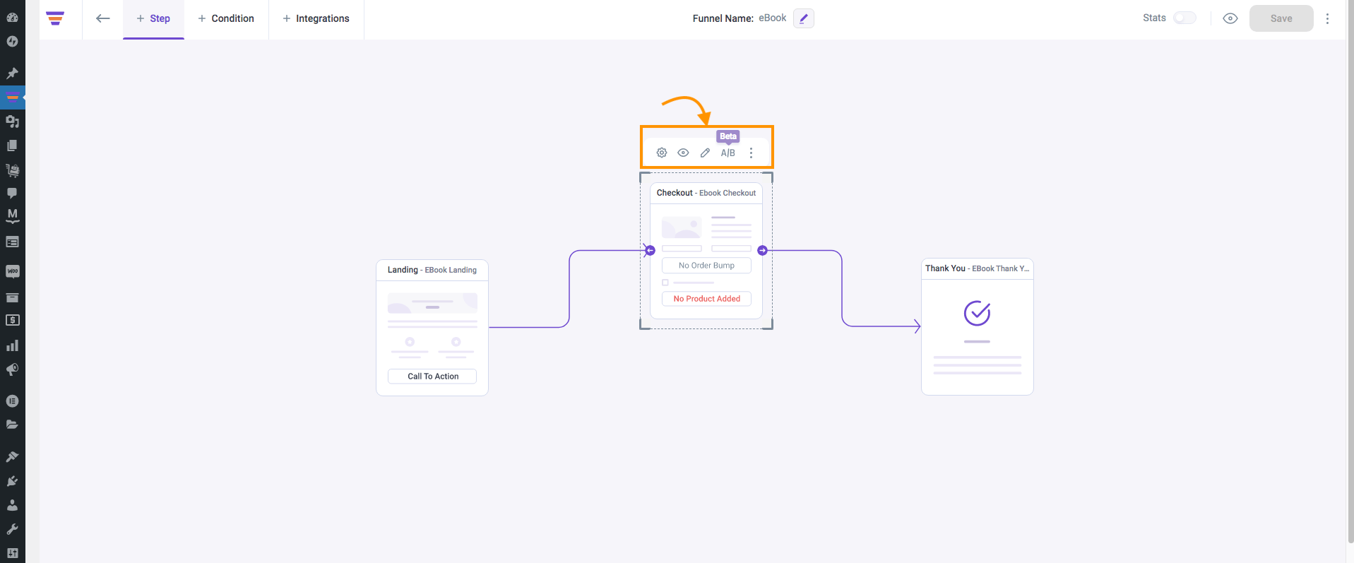 WPFunnels Checkout Step Options