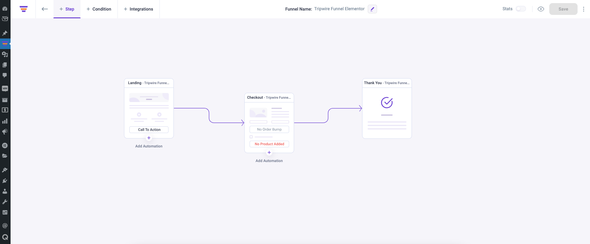 WPFunnels Drag & Drop Canvas