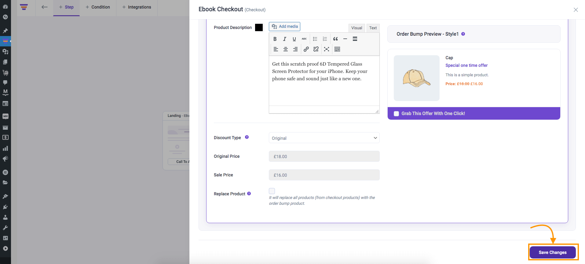 WPFunnels Update Order Bump Information