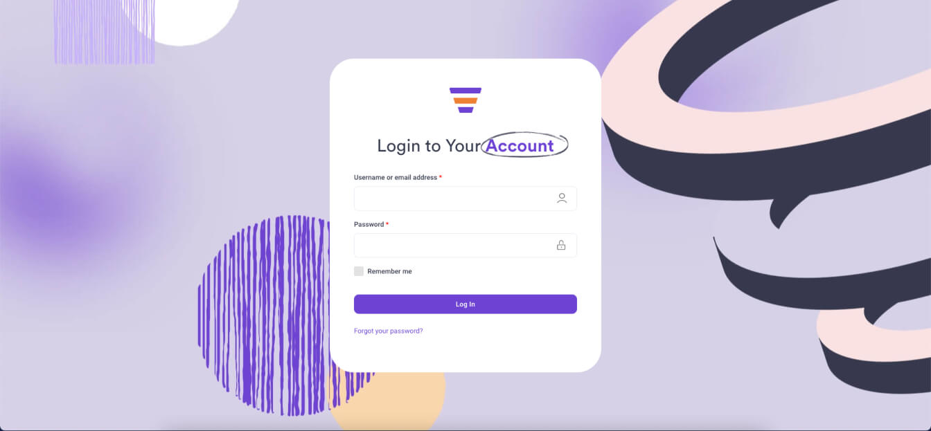 User Login page