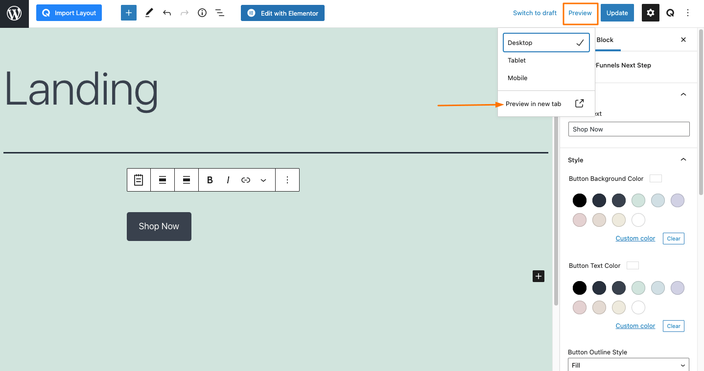 How To Design Your Funnel Landing or Custom Page - Gutenberg 7 Preview landing page