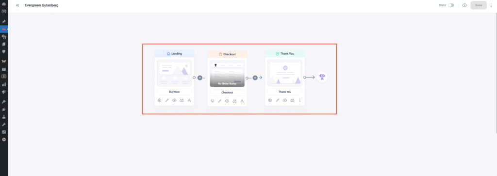 How To Design Your Funnel Thank You Page - Gutenberg 1 Funnel Canvas Dashboard