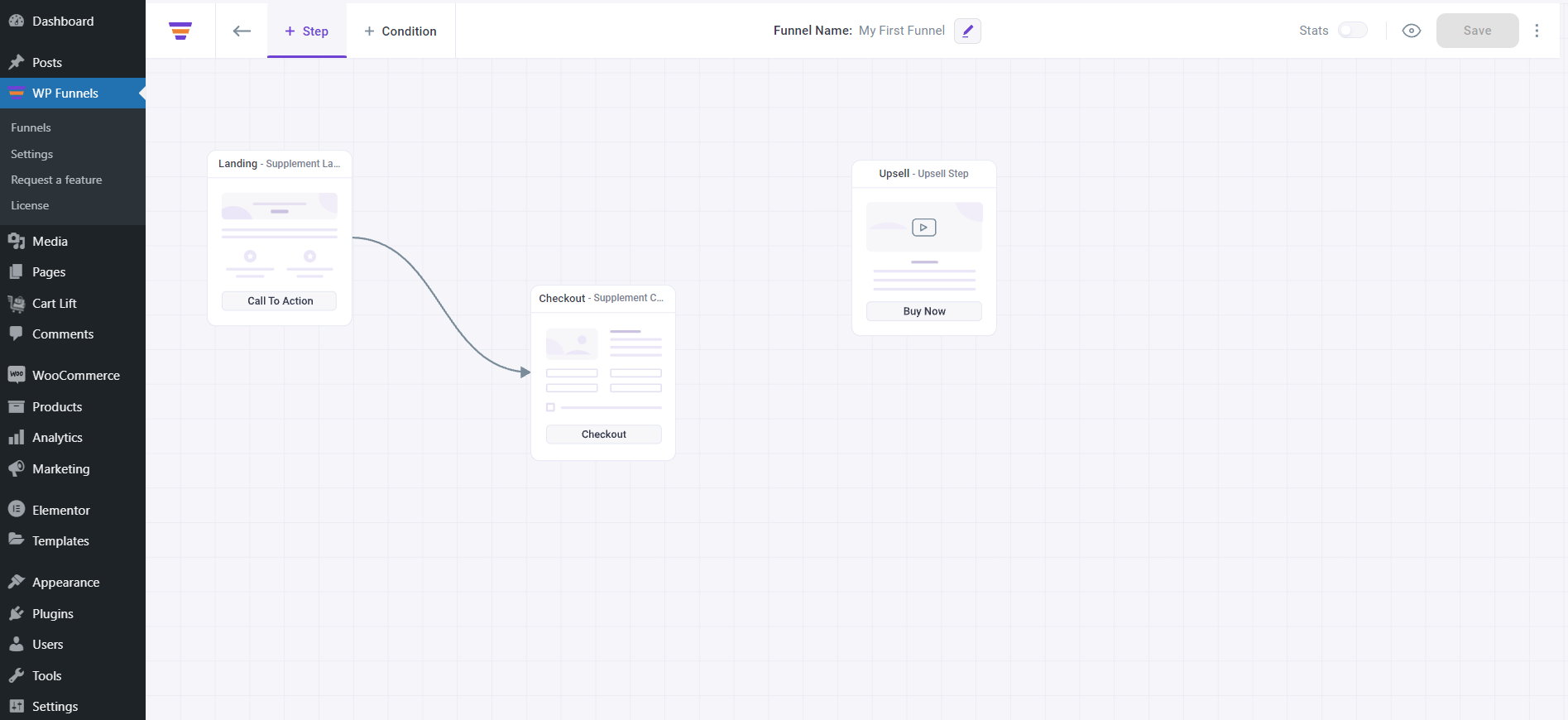 WPFunnels Canvas