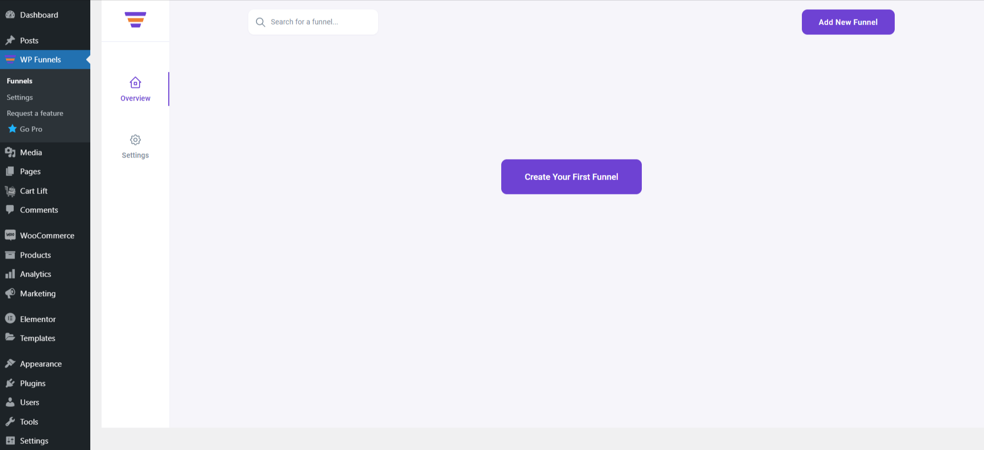 Install and Activate WPFunnels 7 WPFunnels Dashboard