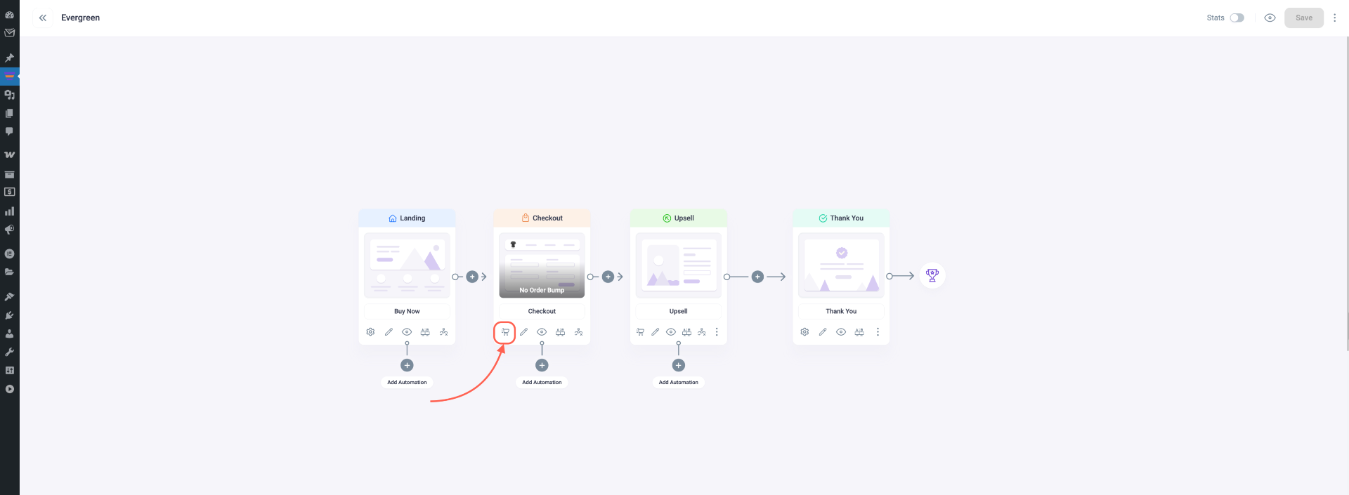 Checkout step cart option