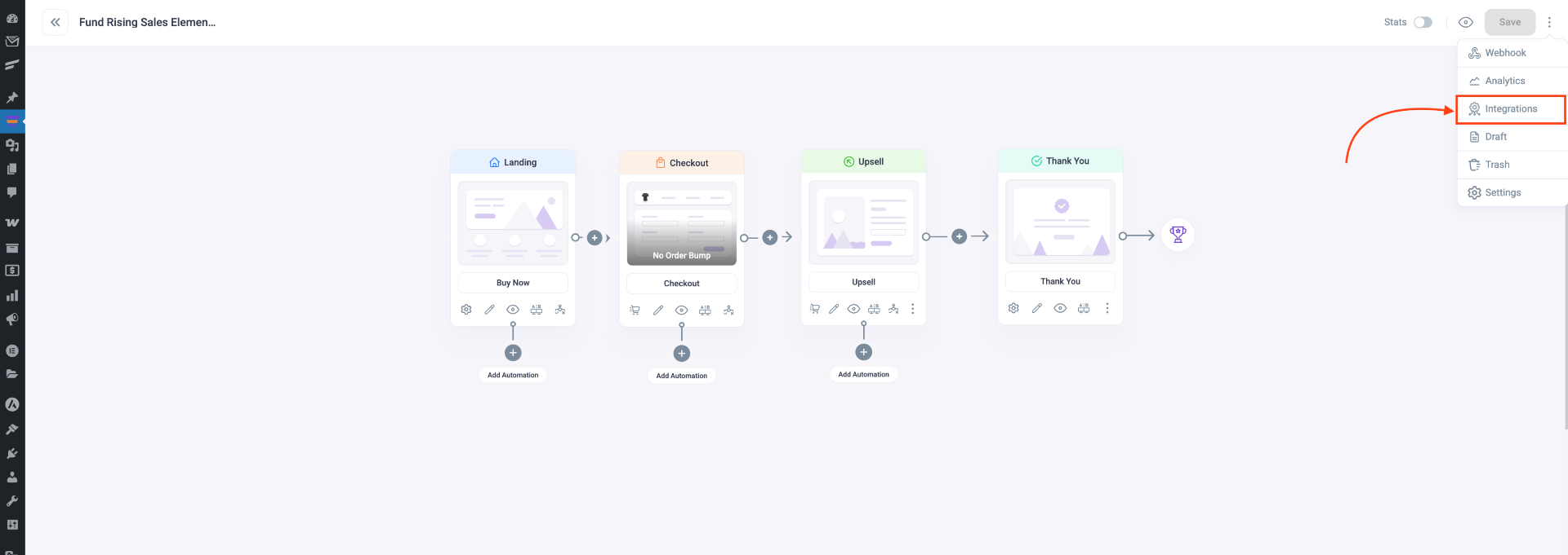 Click Integration Button 