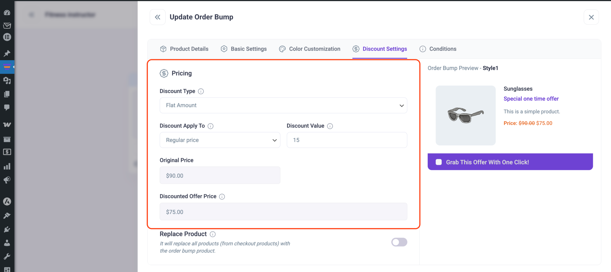 Choose Discount Type - Flat