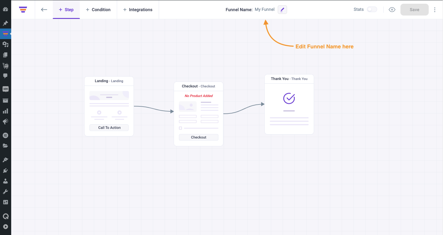 Edit your funnel name