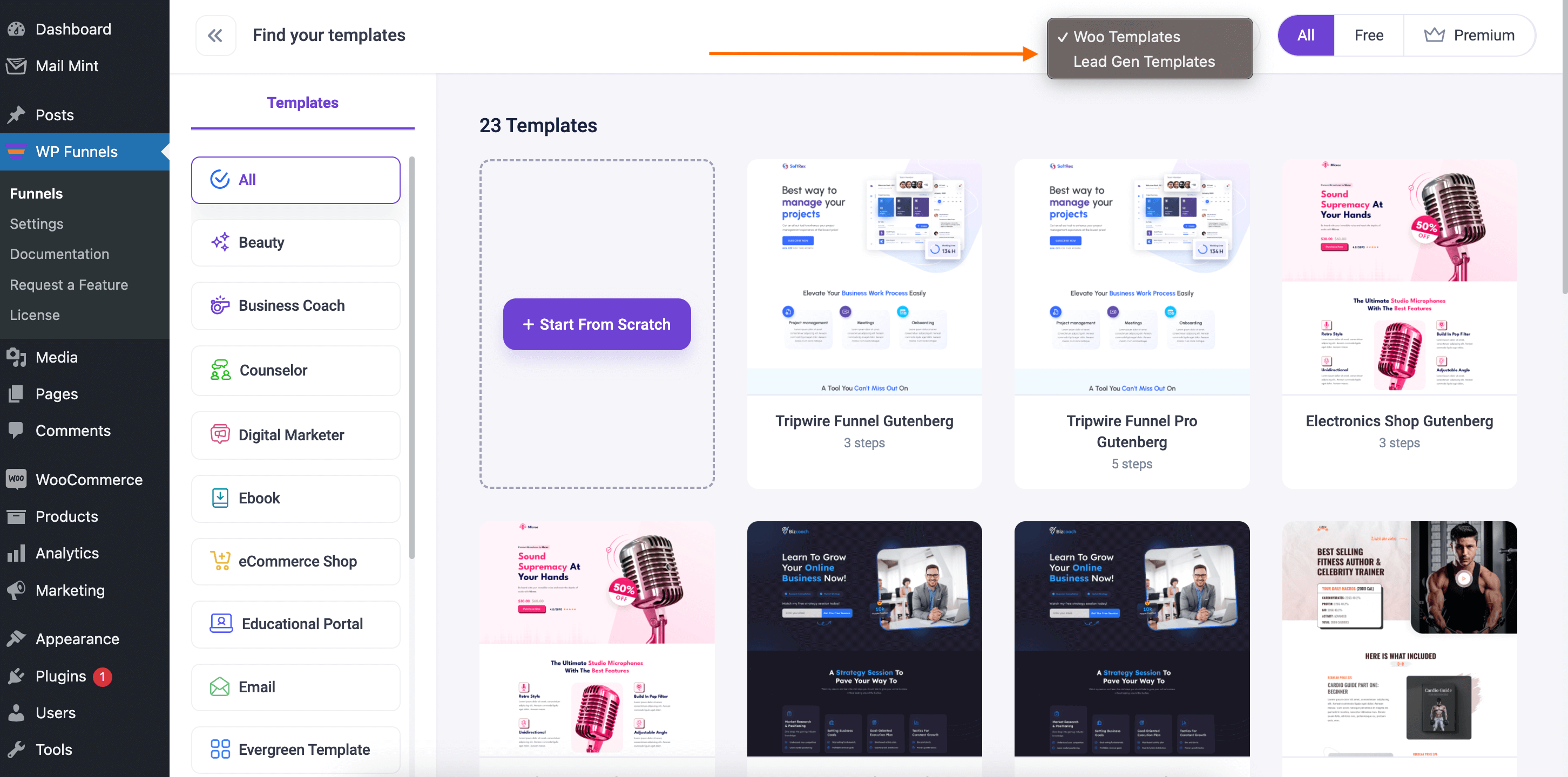 How To Import Gutenberg Templates For Funnel 4 Gutenberg templates - Woo and Lead Gen