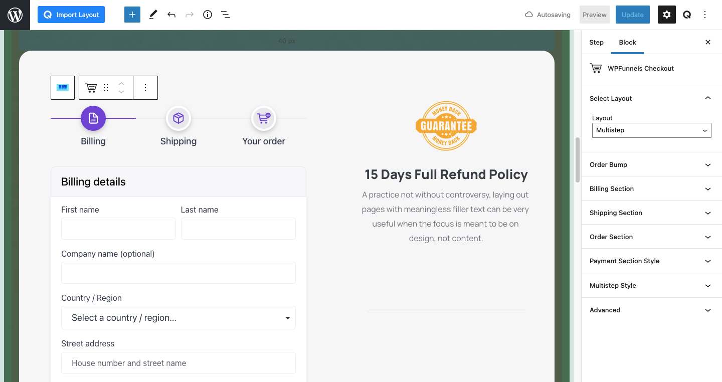 How to Use Multi-Step Checkout - Gutenberg