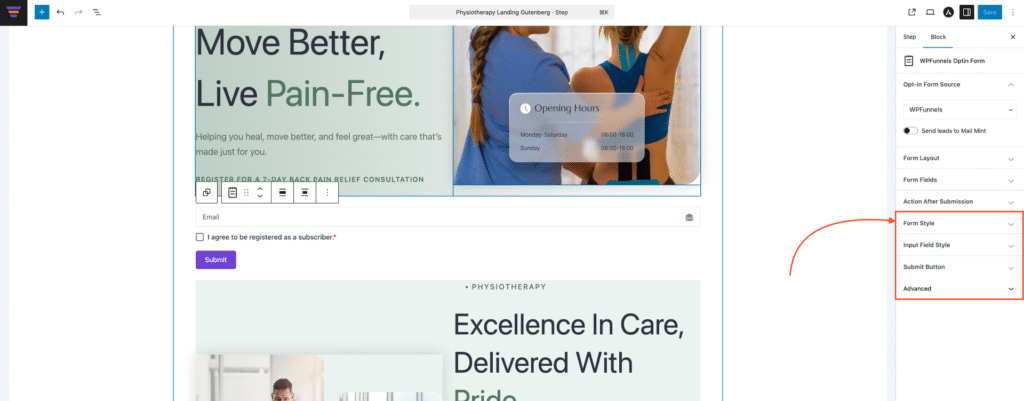 How To Use WPFunnels Optin Form - Gutenberg 12 Optin Form customize style - Gutenberg