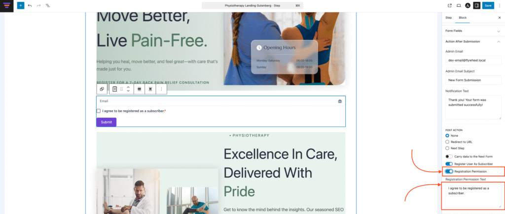 How To Use WPFunnels Optin Form - Gutenberg 10 Opt-in Form Regestration Permission Text Field- Gutenberg