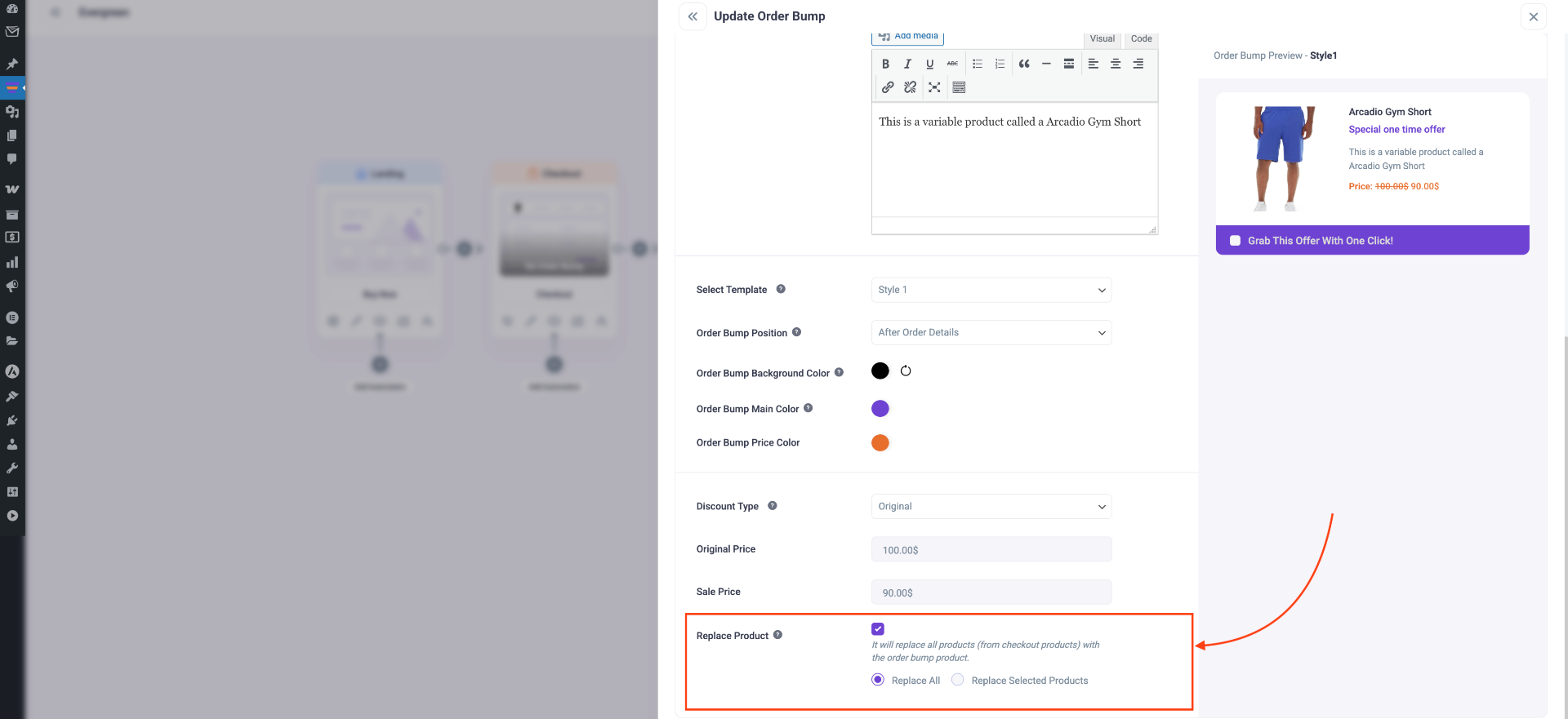 How To Replace Main Product With Offer Product 6 Replace all Order by Order Bump