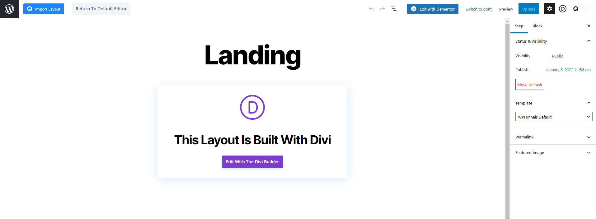 Divi Landing Page