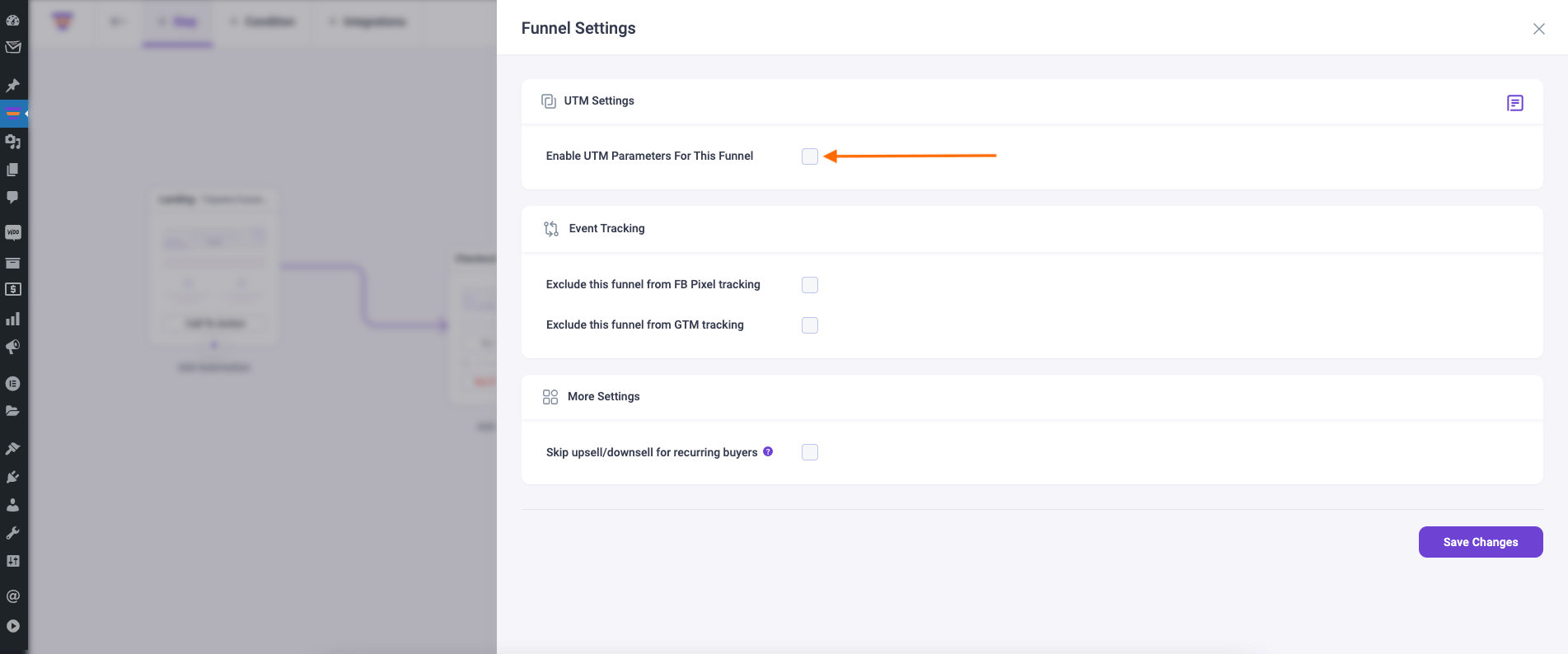 Enable UTM Parameters