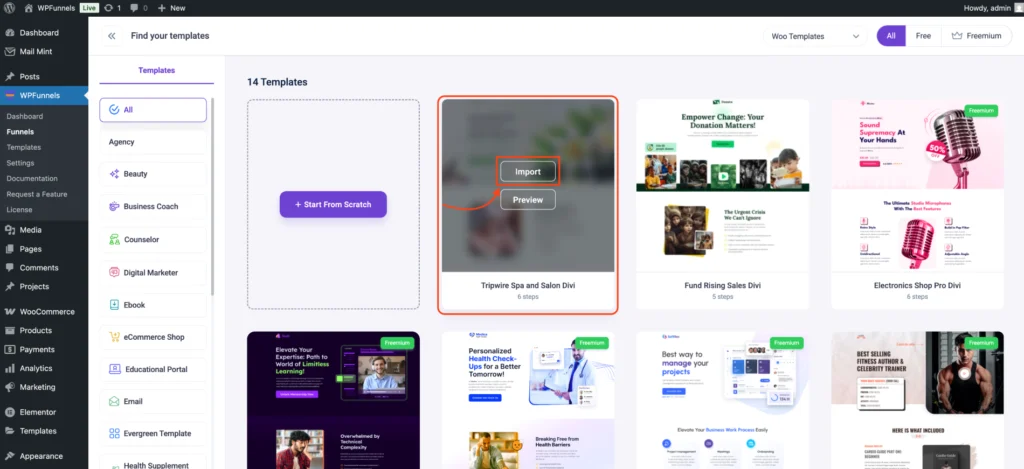 How To Design Your Funnel Landing Page - Divi Builder 1 Import any Templates