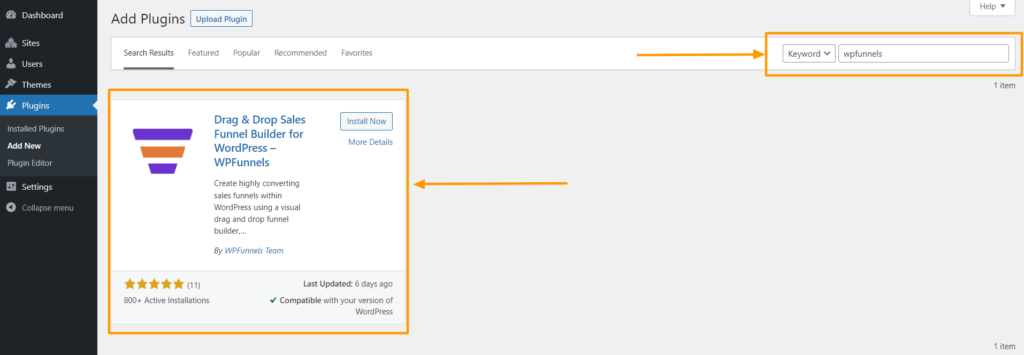 Install WPFunnels