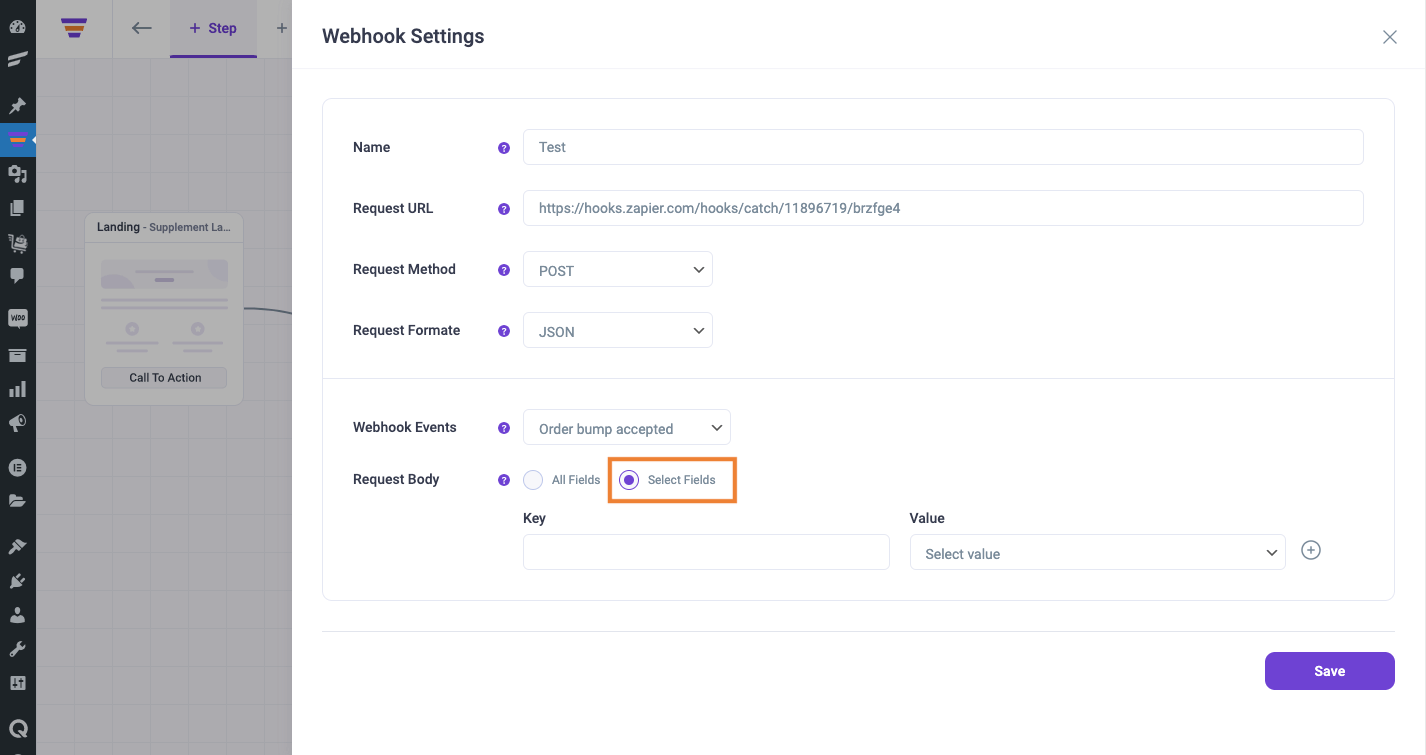 Setup WPFunnels Webhook