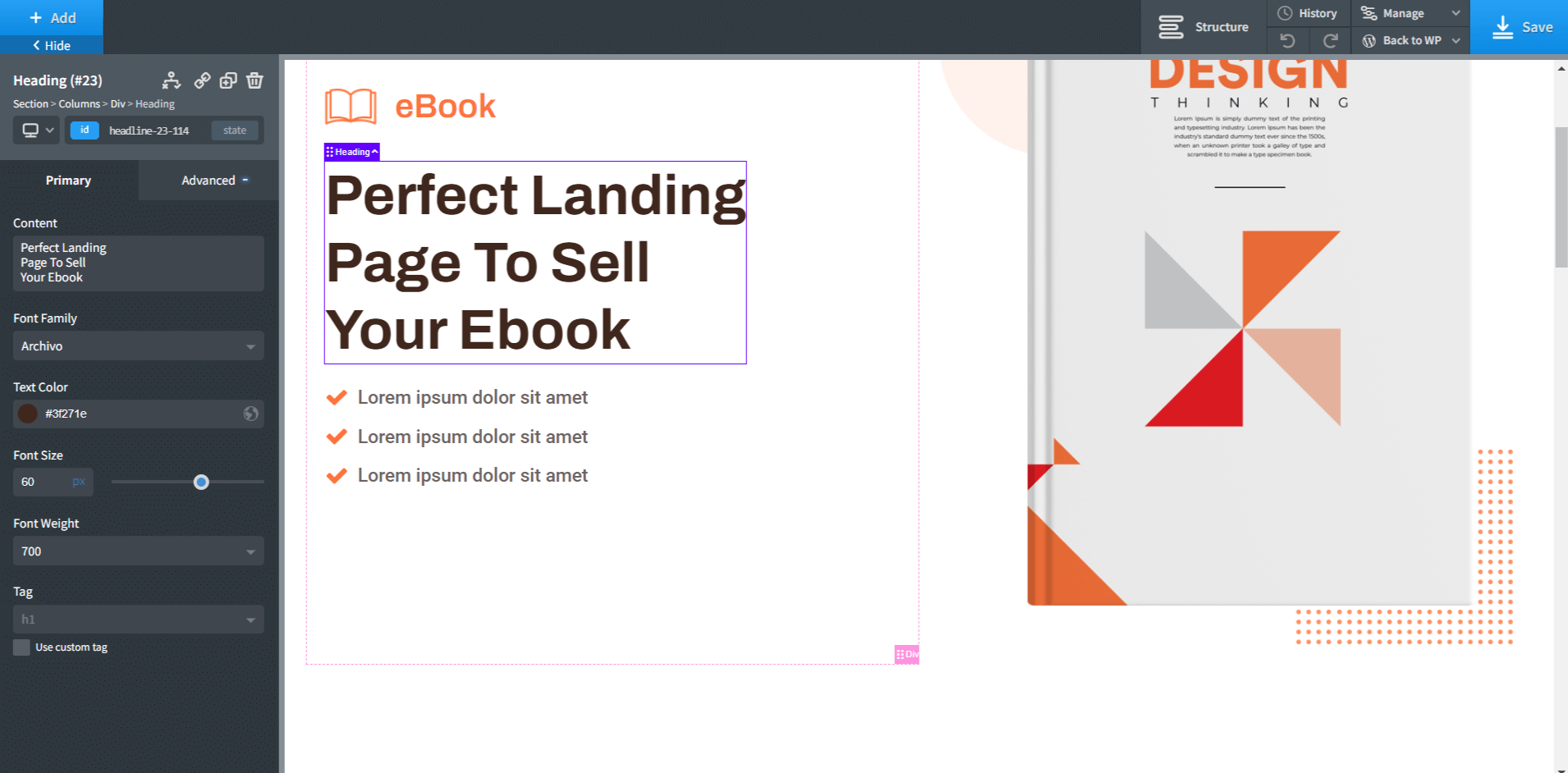 How To Design Your Funnel Landing or Custom Page – Oxygen Builder 5 WPFunnels Oxygen Builder Edit Landing Page