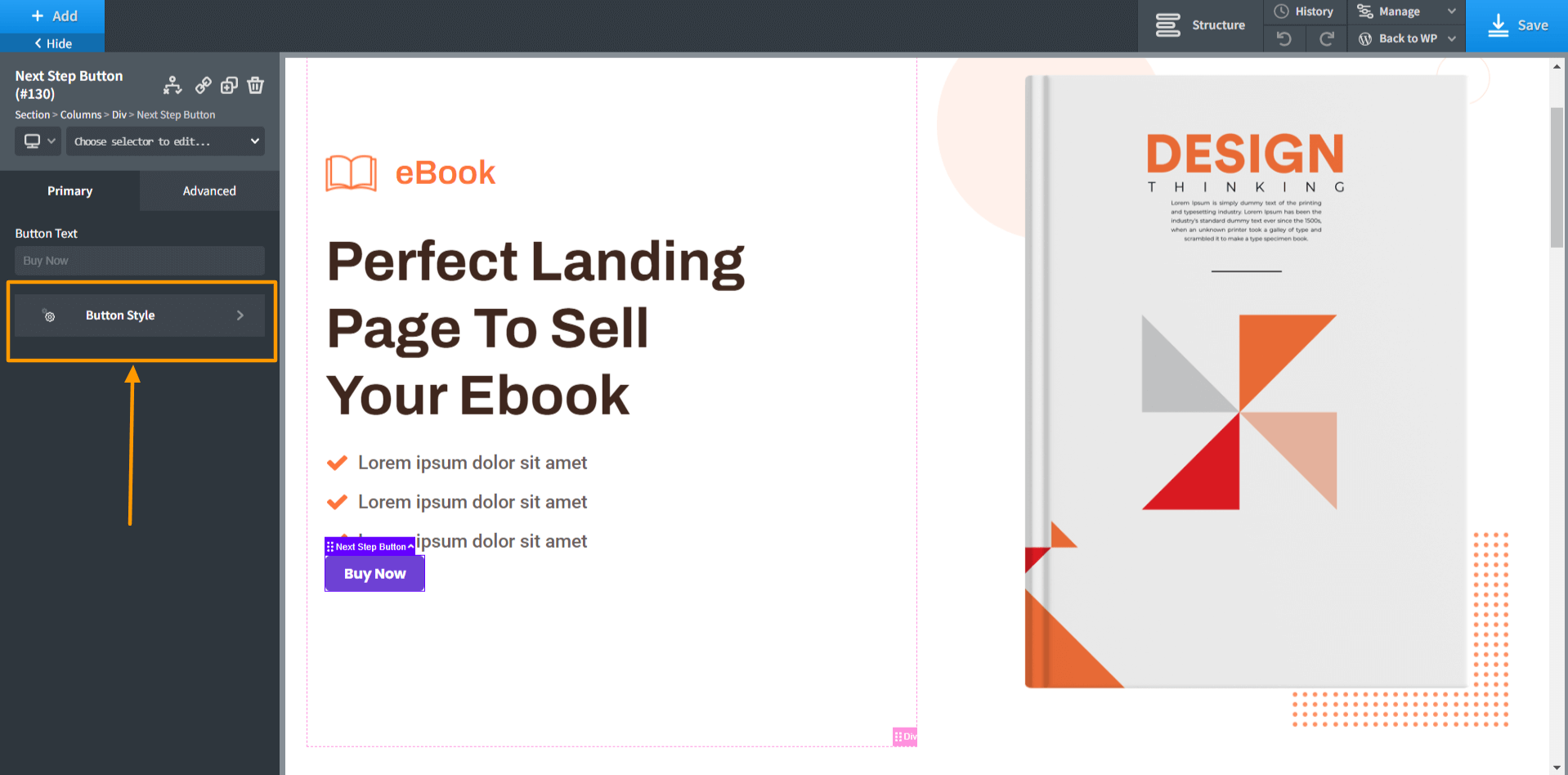 How To Design Your Funnel Landing or Custom Page – Oxygen Builder 9 WPFunnels Oxygen Builder Next Step Button Design