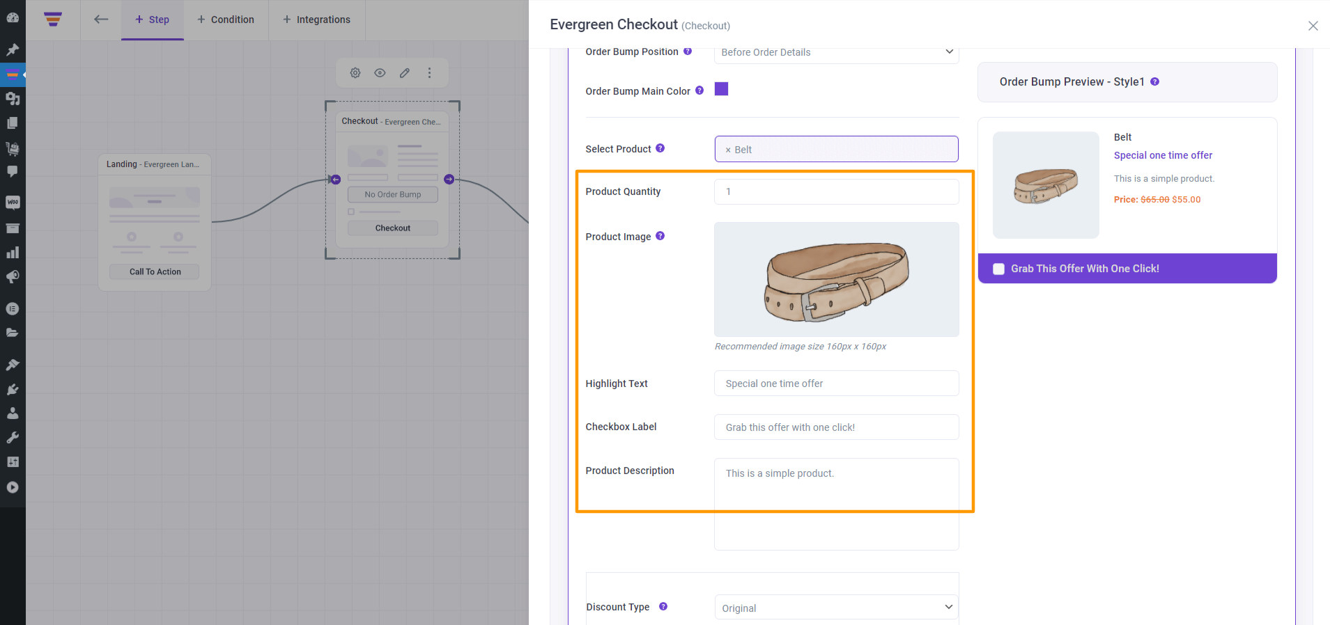 Order Bump Content Section