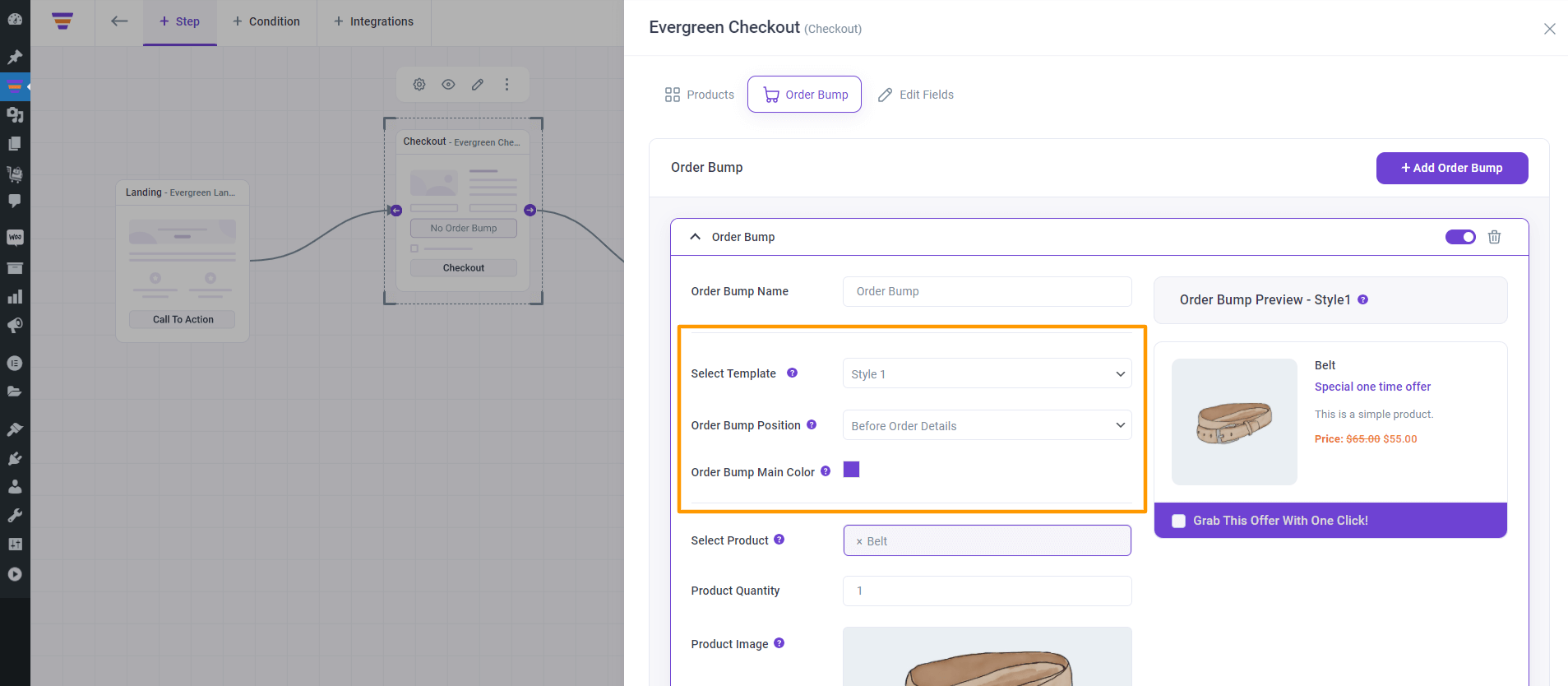 How To Add An Order Bump At The Funnel Checkout Page 6 Order Bump Style Section