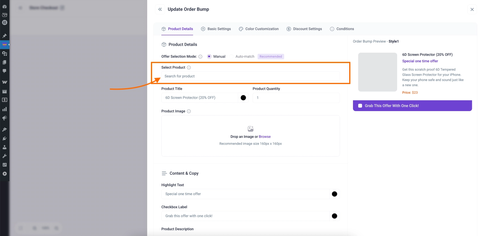 Search For The Product You Want To Offer