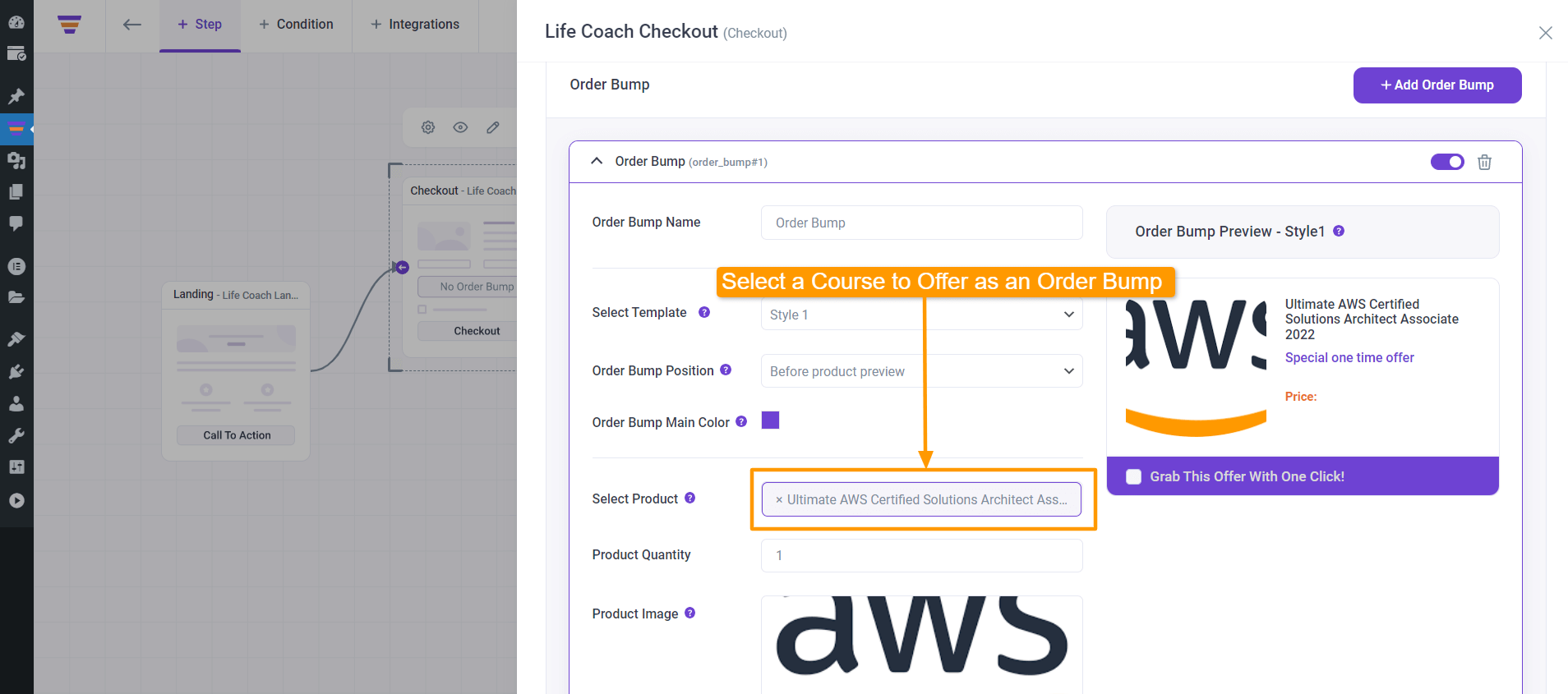 WPFunnels Offer a course as an Order Bump