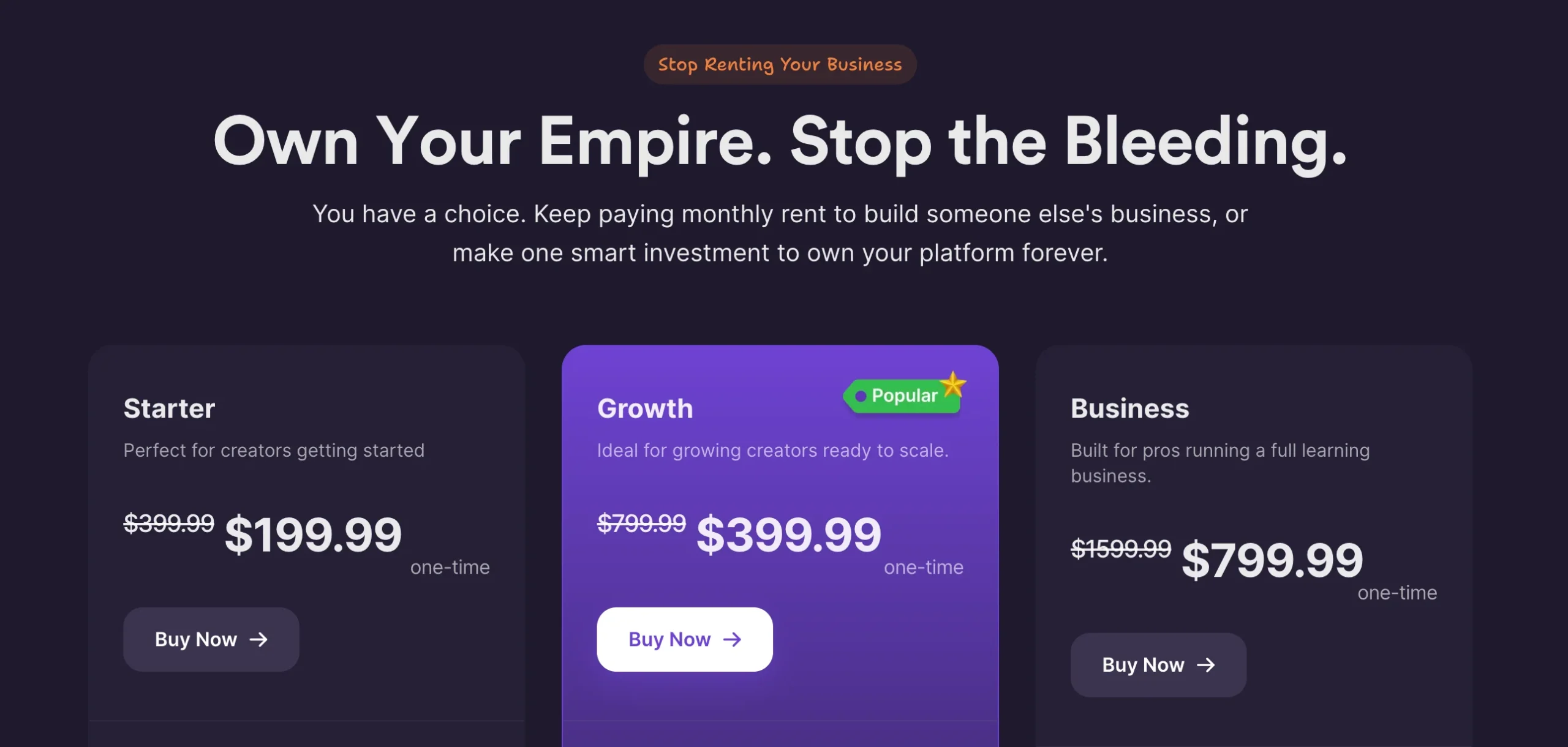 Creator LMS pricing