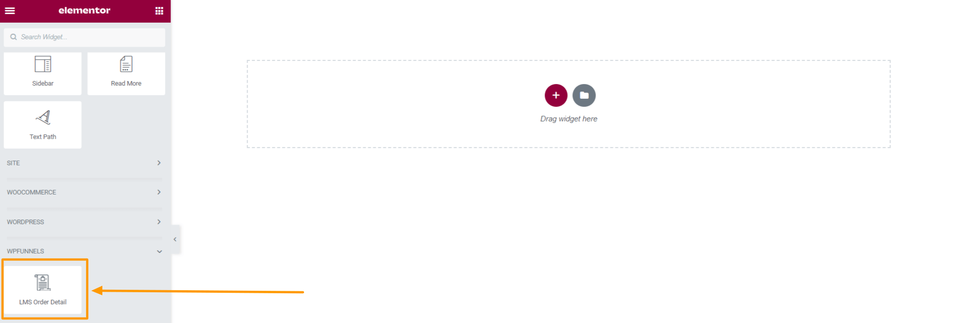 WPFunnels LMS Order Details Widget Elementor