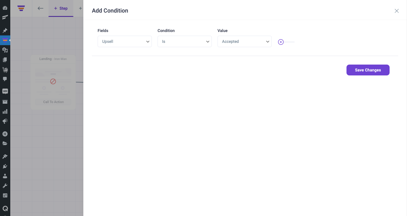 Conditional step configuration