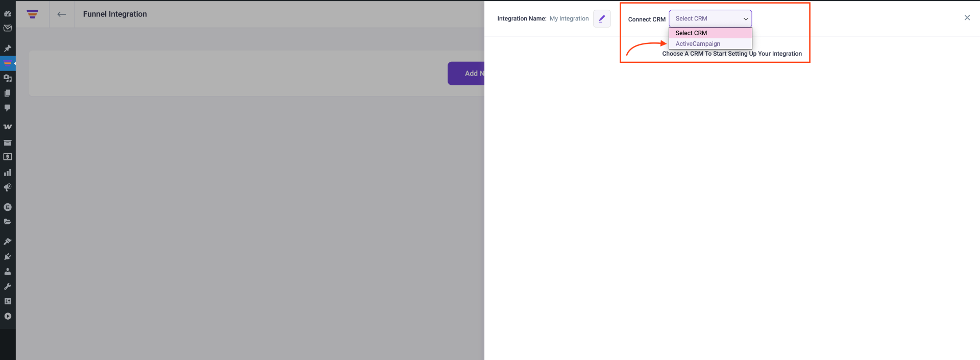 WPFunnels Integration button