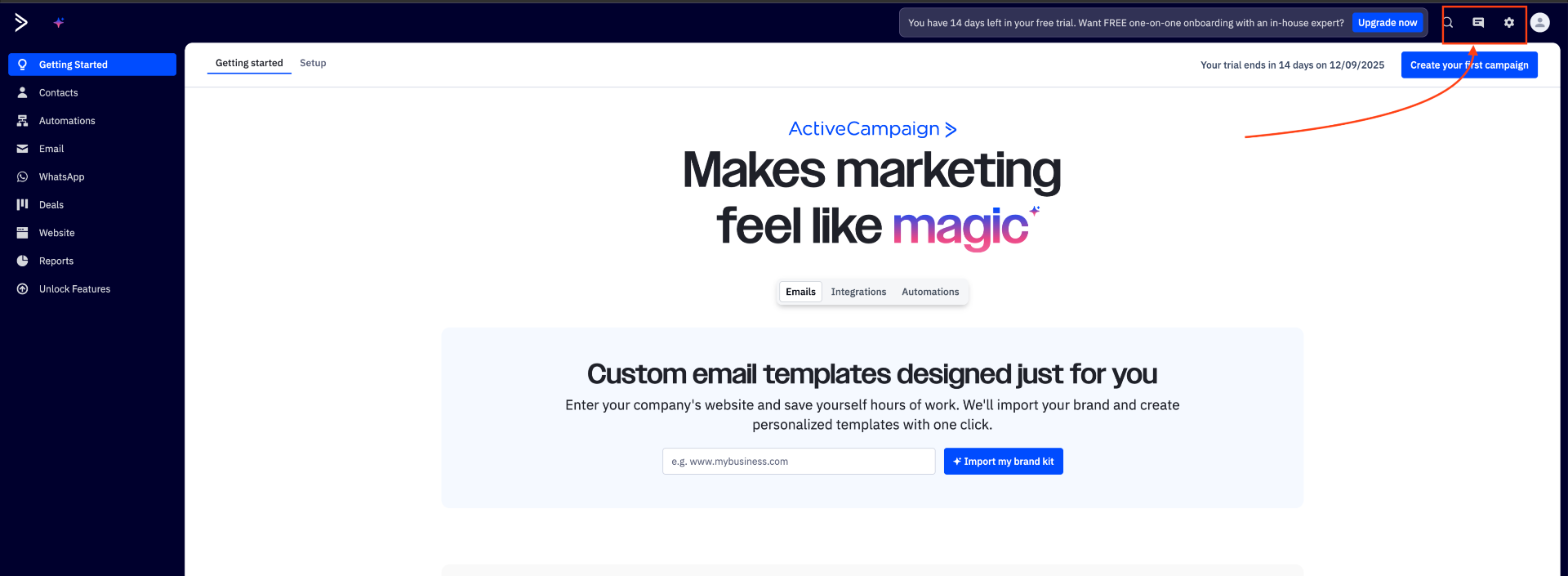 ActiveCampaign Settings