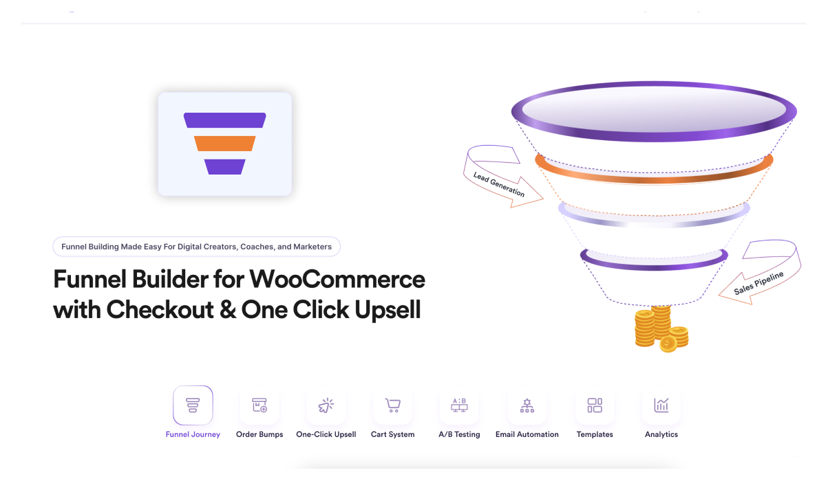 WPFunnels - one of the best WooCommerce Upsell Plugins