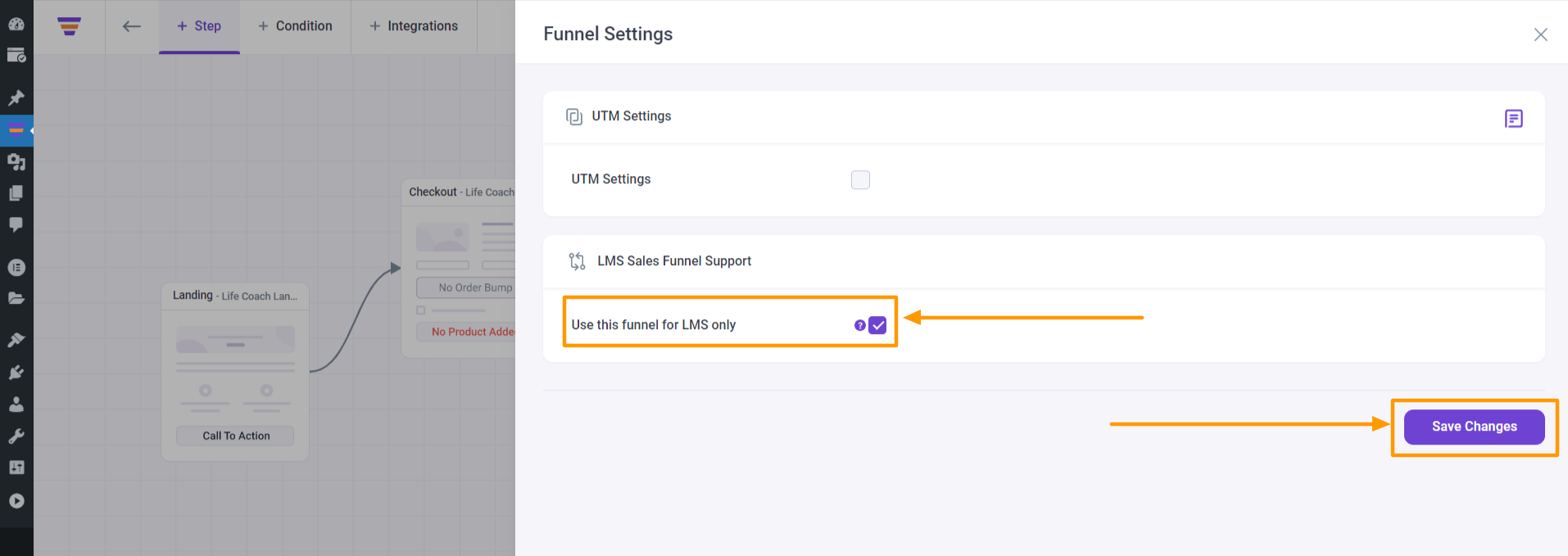 Use this funnel for LMS only