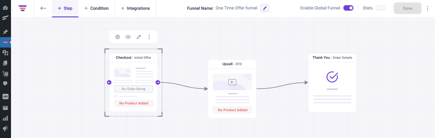 Configure checkout step