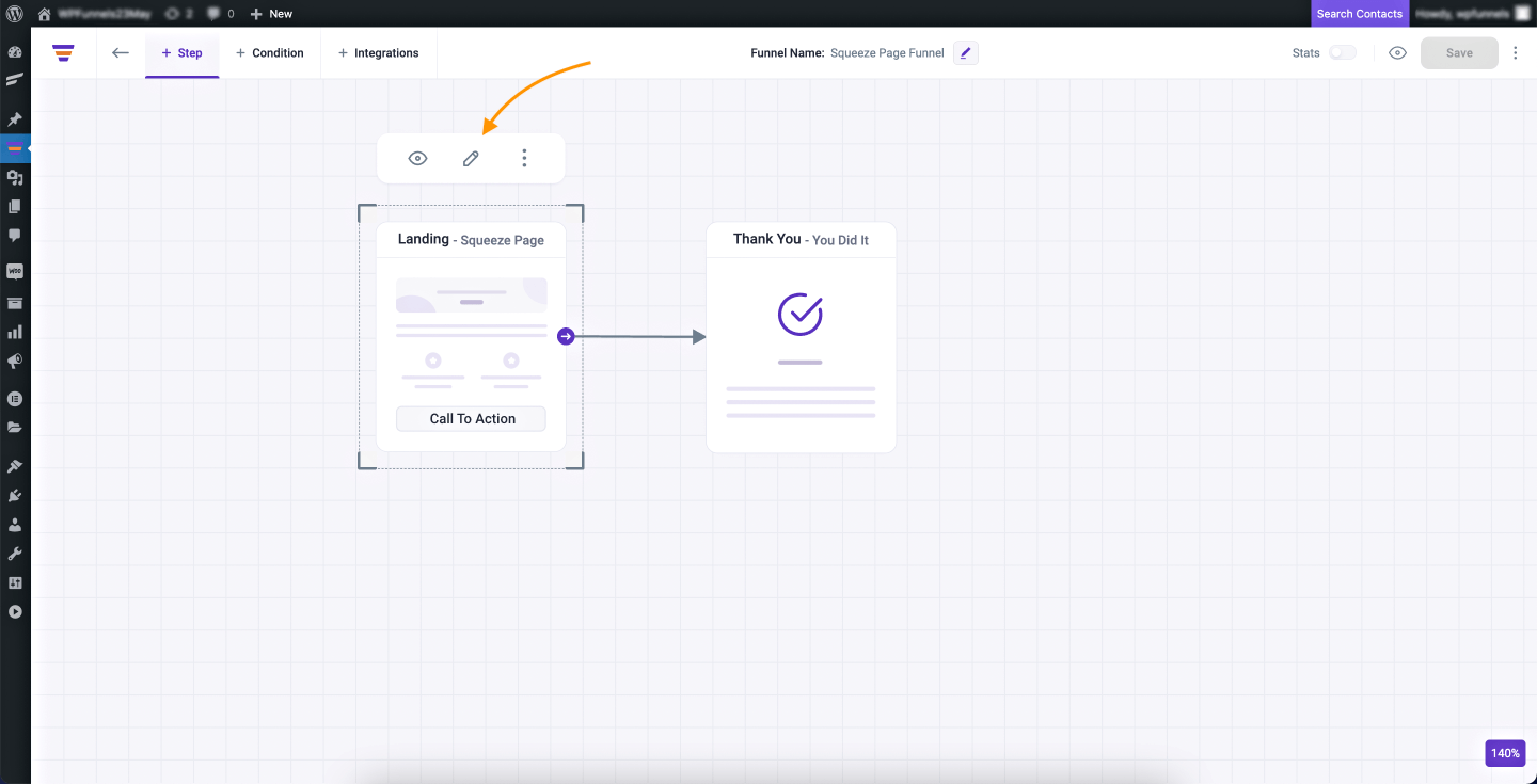 Edit Landing Page