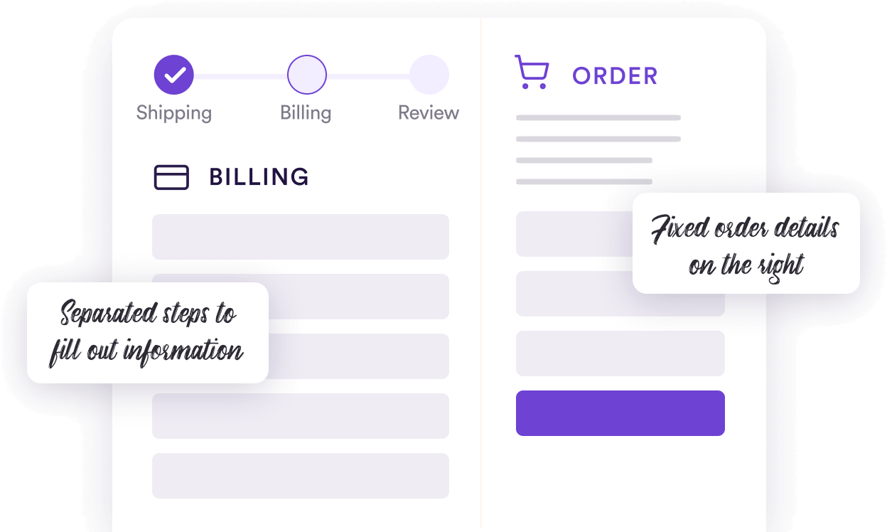 Express checkout layout