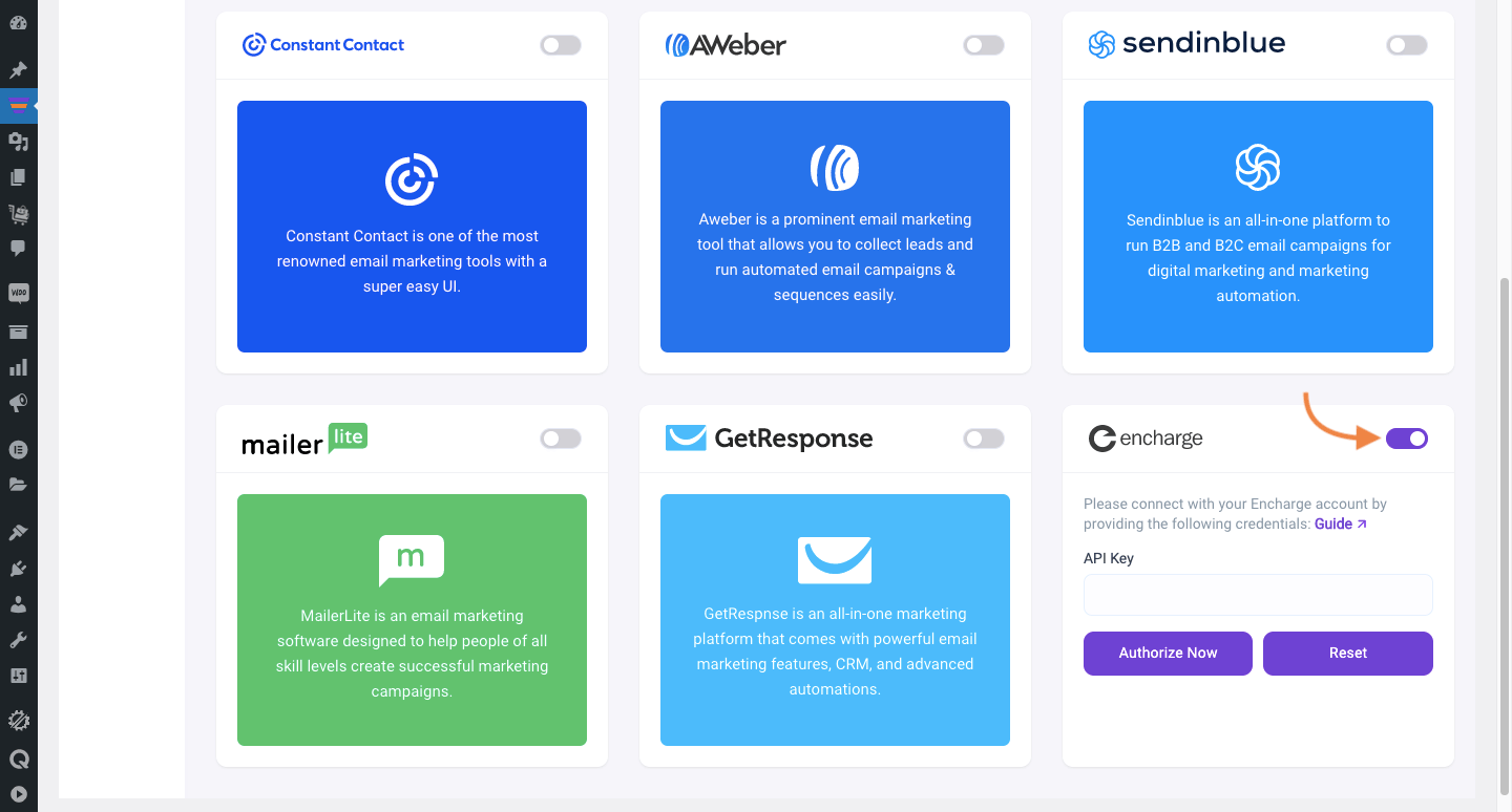 Enable Encharge integration