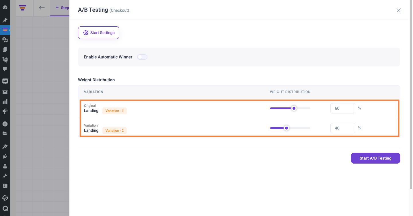 How To Set Up A/B Testing For WPFunnels Steps | WPFunnels