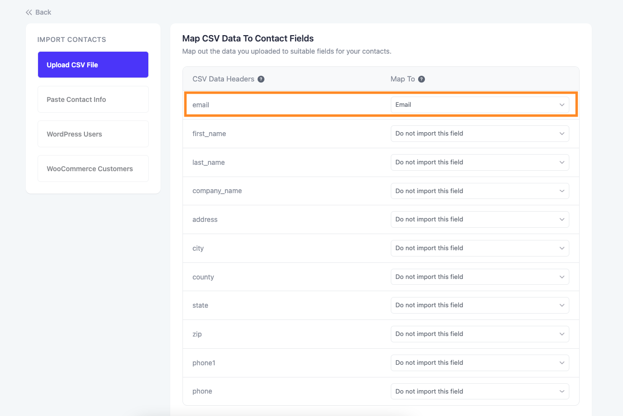 How to Import Contacts Using CSV File In Mail Mint 3 Map Data of Your Contact