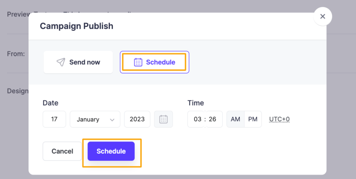 Schedule an Email Campaign - Mail Mint
