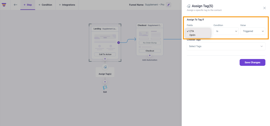 Assign Tag if CTA is Triggered by Customer